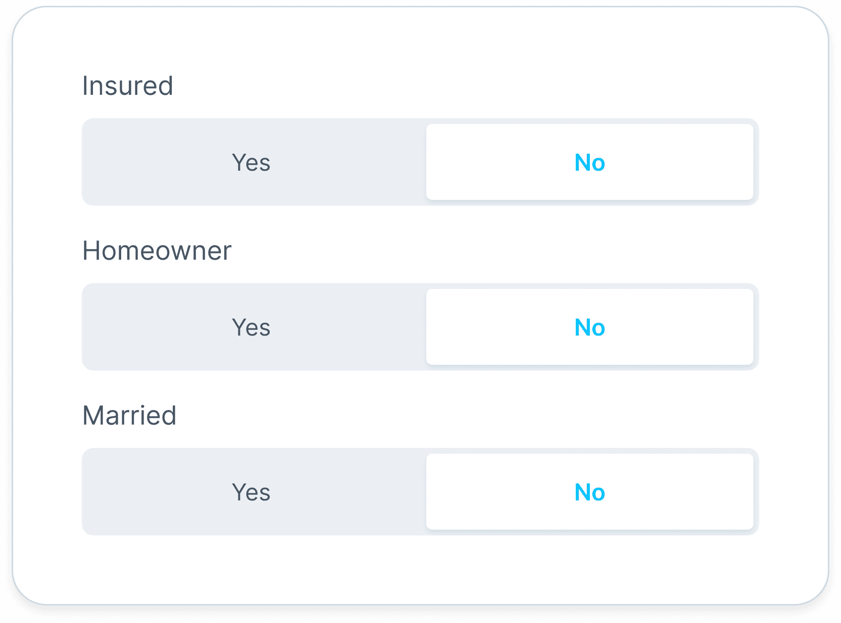 Customer Questions Card